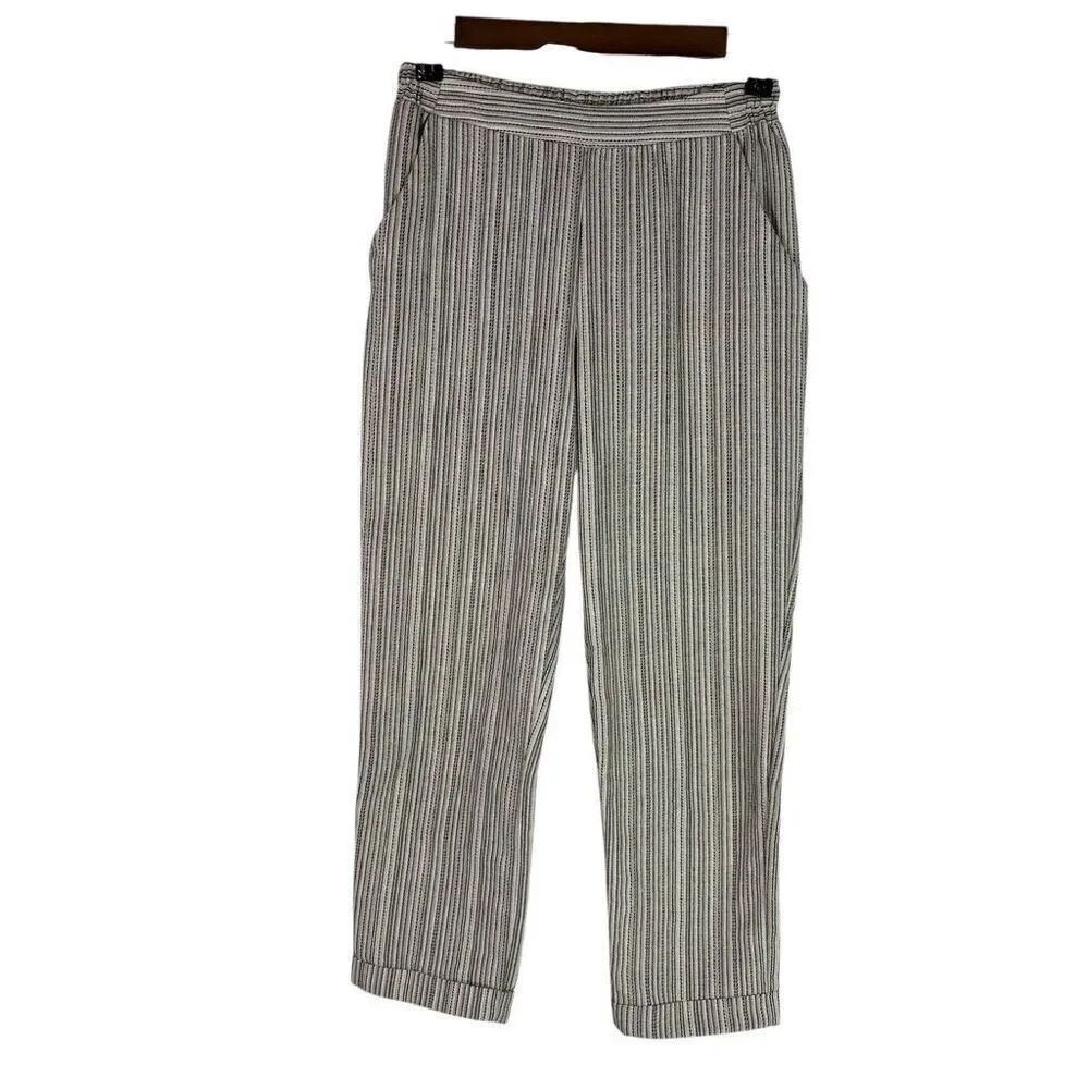 Sienna Sky Striped  Flat Front Pants size Small